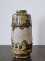 Veb haldensleben vintage, fat lava ceramic vase