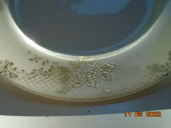 Noritake golden brocade on floral lattice plate