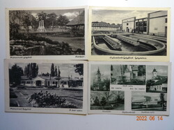 4 old postcards: Hajdúszoboszló (50s)