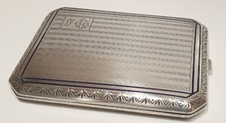 Silver (800) cigarette case with enamel insert (150 g)