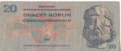 Csehszlovákia 20 korona 1970 FA