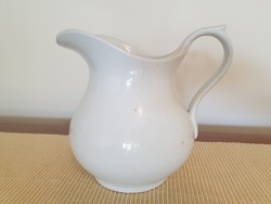 Antik Zsolnay porcelán 2 L kancsó fehér régi kiöntő mosdókancsó vízkiöntő kanna vizes kanna