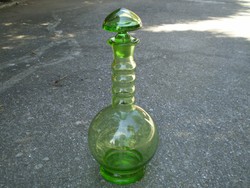 Old blown liqueur bottle, butelia