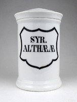 1I499 old porcelain pharmacy jar syr. Althaeae