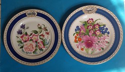 2 Collectible plates made for flower exhibitions