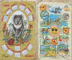Mid century mural gold coast and mural calendar 1984 koala teddy bear calendar australia