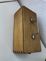 Wooden box with buckle