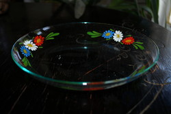 Retro - glass - offering - hand painting.