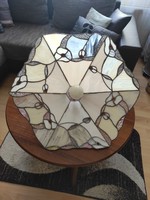 Hibátlan Tiffany lámpa/ függő (1 izzós, leghosszabb átló: 56 cm, hexagon forma)