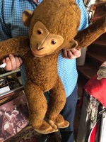Old plush monkey, 60 cm in size, an excellent piece for collectors.