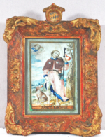 Holy fox portrait, 18th century, in original frame