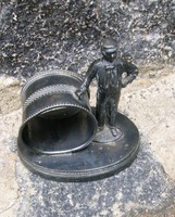 Antique napkin ring with figure