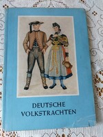1954-es DEUTSCHE VOLKSTRACHTEN német népviseleteket bemutató könyv, német nyelven