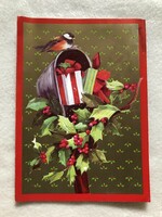 Embossed Christmas Postcard - u.S.A. - Big size !