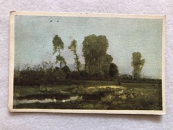 Old postcard - László Paál: forest edge