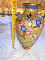 Fire enamel vase cloisonné 20 cm peach branches with bird