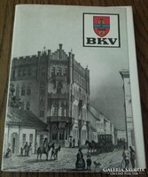 150 év közlekedési eszközei képeslapon, 15 db fekete- fehér fotó tartóban - A BKV kiadványa