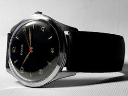 1955 black dial with red sec. Showy doxa jumbo. Diameter 37 mm k.N. C.1147 marked structure