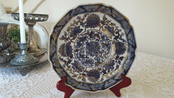 Hand-painted, blue-white gilded Imari (character) porcelain bowl