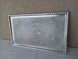 Retro aluminum tray with oldsmobile, vintage car pattern