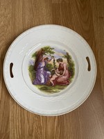 Antik jelenetes Bavaria  porcelán tányér kínáló.