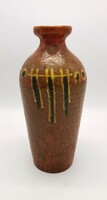 Retro vase, Hungarian applied art ceramics, 30 cm high