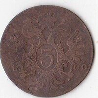 Austro-Hungarian monarchy 3 pennies 1800 / c /