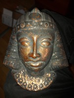 Domonkos Béla fali maszkja, vélhetően spiáter, "DB törv.védve", 22 cm magas, szép állapotban