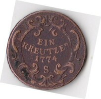 Austro-Hungarian monarchy 1 penny 1774 / s /