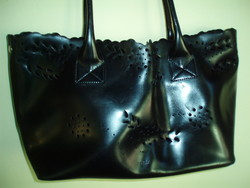 Vintage fur leather leather handbag