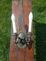 2 Burning antique bronze wall bracket