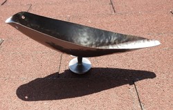 Barabás Lajos -  kézzel kalapált madár tál asztalközép