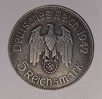 WW2 SS NÁCI 5 REICHSMARK ,1942 EMLÉKÉREM