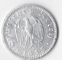German Empire 50 pfennig 1935 / a (Berlin, Brandenburg-Prussia 1850 -) / wood
