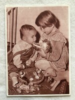 Antik, régi  SOS gyermekfalu képeslap - postatiszta