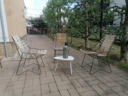 Mid century retro loft fémvázas kerti fotel strandfotel balkon fotel 3db. 60as évek nagyon jo dizájn