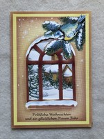 Old mail order, openable Christmas postcard