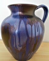 West German, chandelier glazed, special ceramic, vase with ears shape number: 427/18