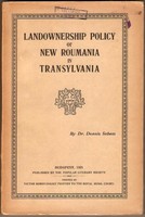 Sebess d .: Landiwnership policy of new roumania in transylvaia