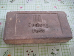 Zsolnay antique, marked brick, weighing 29 x 14 x 6 cm and weighing 5.2 kg