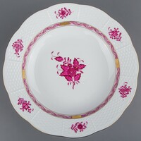 Herend apponyi purpur patterned deep plate # mc0747