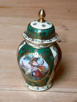 Victoria china czechoslovakia mini covered vase