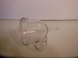 Üveg - ANTIK - TÖLCSÉR - 15 x 8 x  cm + FÜL - 3 cm - HIBÁTLAN