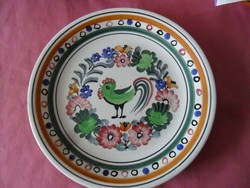 Lengyel Wjoclawek madaras, kakasos kézi festett dísz tányér