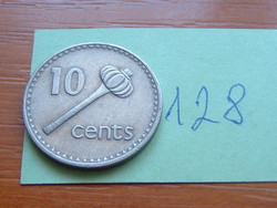 FIJI FIDZSI SZIGETEK 10 CENT 1987 Throwling Club (HAJÍTÓ)  128.