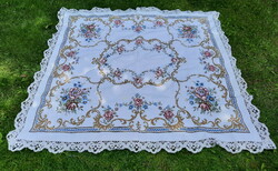 Vintage (about 50-60 years old) amazing cross-eyed tablecloth. 150 X 155 cm