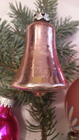 Üveg karácsonyfadísz - csengő