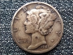 USA Mercury Dime .900 ezüst 1 dime 1943 (id41351)