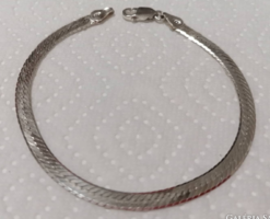 Marked Italian silver chain bracelet