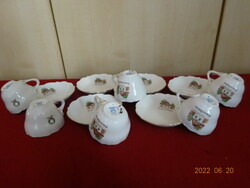 Aquincum porcelain coffee cup + placemat, six in one. Petofi house in Kiskőrös. He has! Jókai.